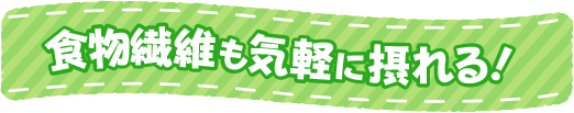 食物繊維も気軽に摂れる！