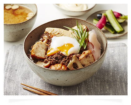 魚河岸あげ®のマヨ牛そぼろ丼