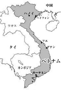 ベトナム周辺地図
