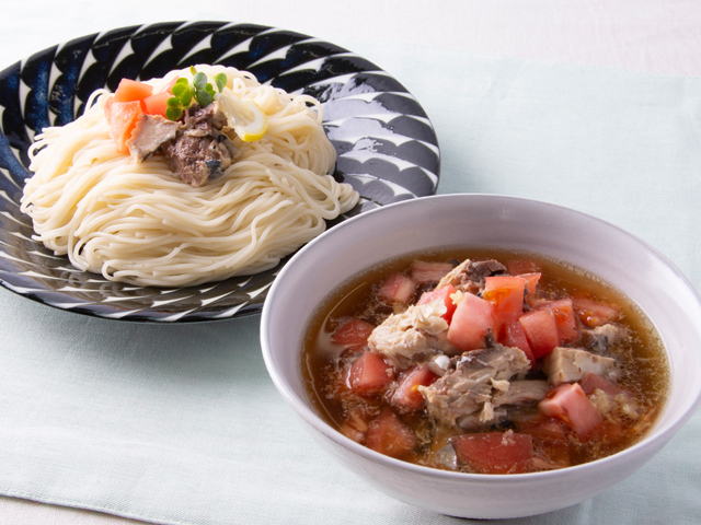 糖質0g麺と糖質0つゆで作るさば缶とトマトのつけ麺風のレシピ 糖質0g麺 細麺 おいしいおすすめ料理レシピ 紀文食品