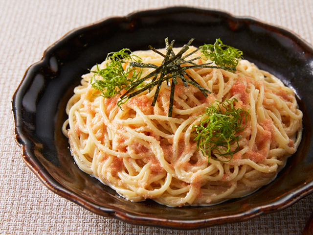 糖質0g麺で作るたらこクリームパスタ風