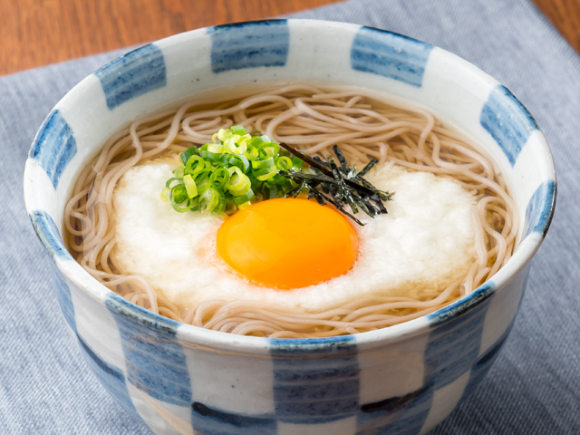 糖質0g麺の月見とろろそば風のレシピ 糖質0g麺 そば風麺 おいしいおすすめ料理レシピ 紀文食品