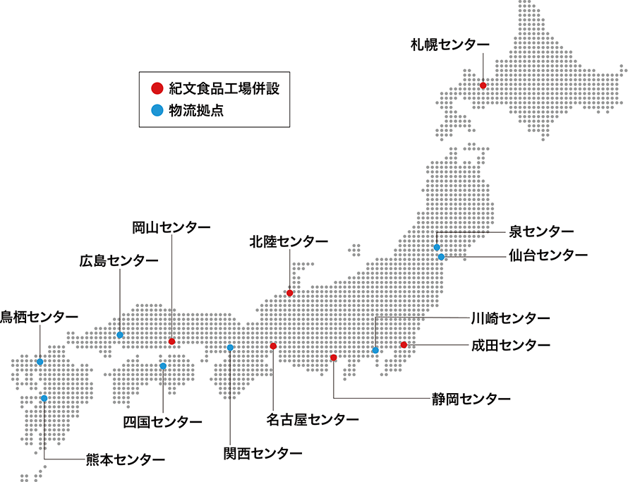 全国をカバーする物流ネットワーク