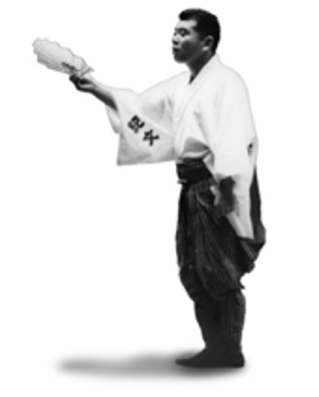 Showa period yobidashi (sumo announcer) in his costume