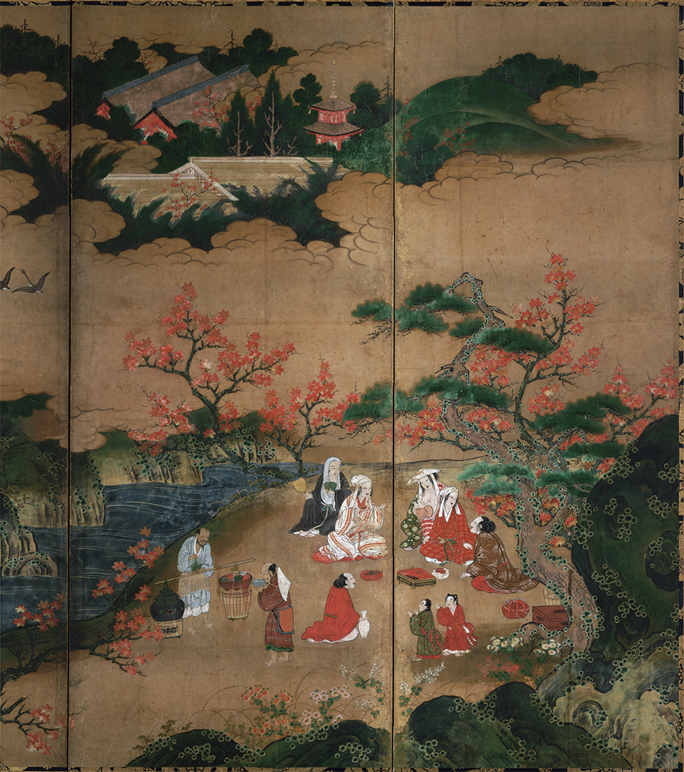 狩野秀頼『観楓図屏風』（東京国立博物館　蔵）戦国時代　16世紀