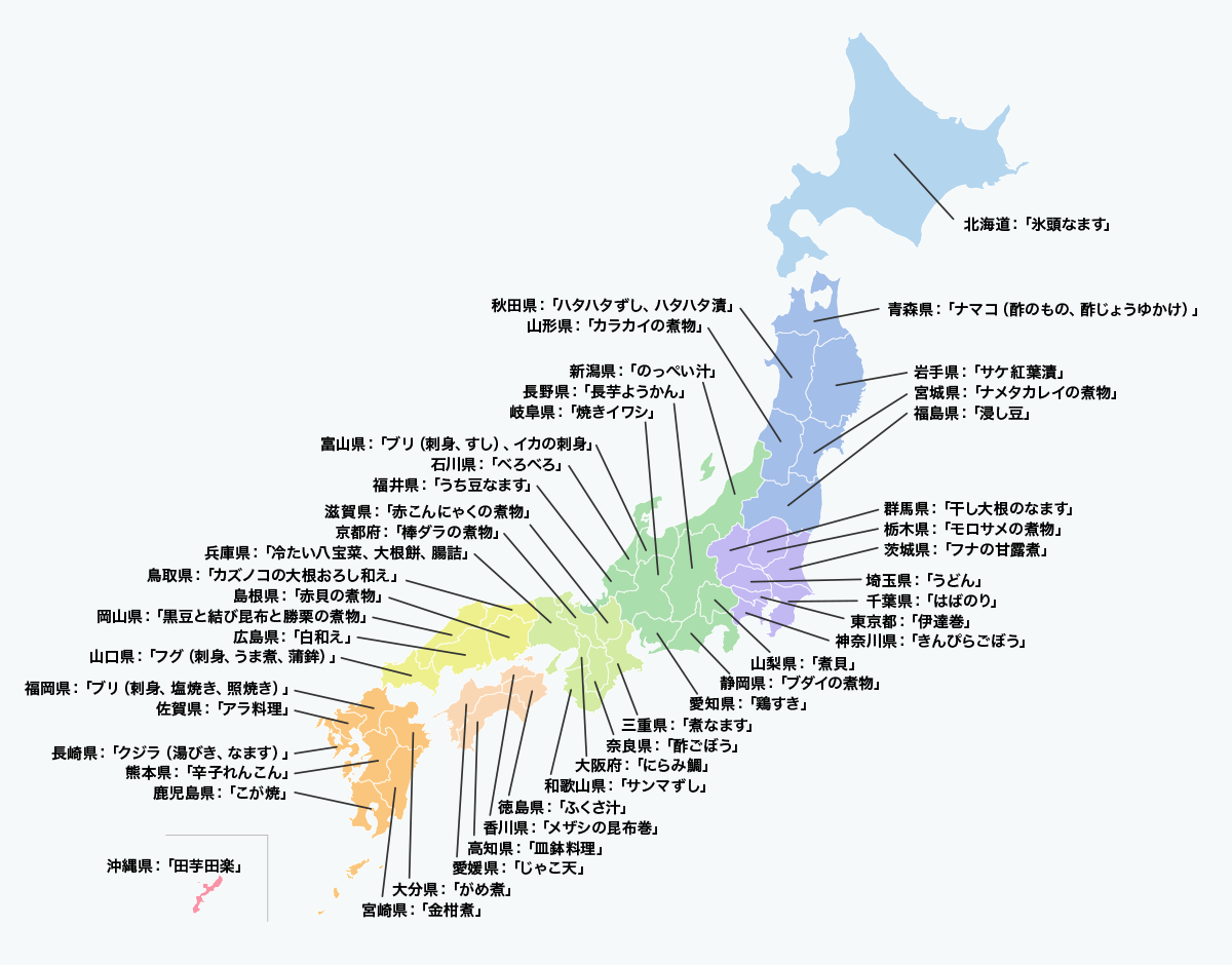 郷土のおせち料理 マップ