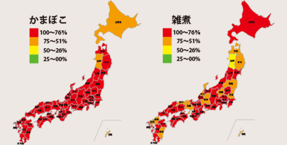 おせち料理の県別用意率2023年