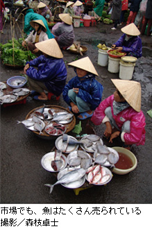 市場でも、魚はたくさん売られている　撮影/森枝卓士