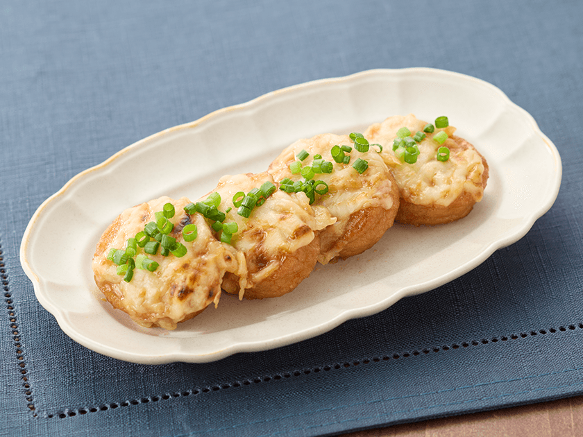 白身魚と豆腐のもちっと揚のねぎみそチーズ焼の画像